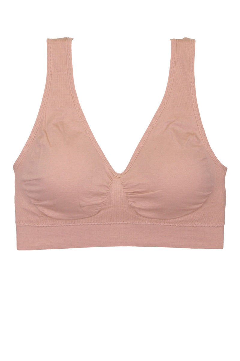 72147 6 Piece Breathable Microfiber Bra with Padding Seamless Bra