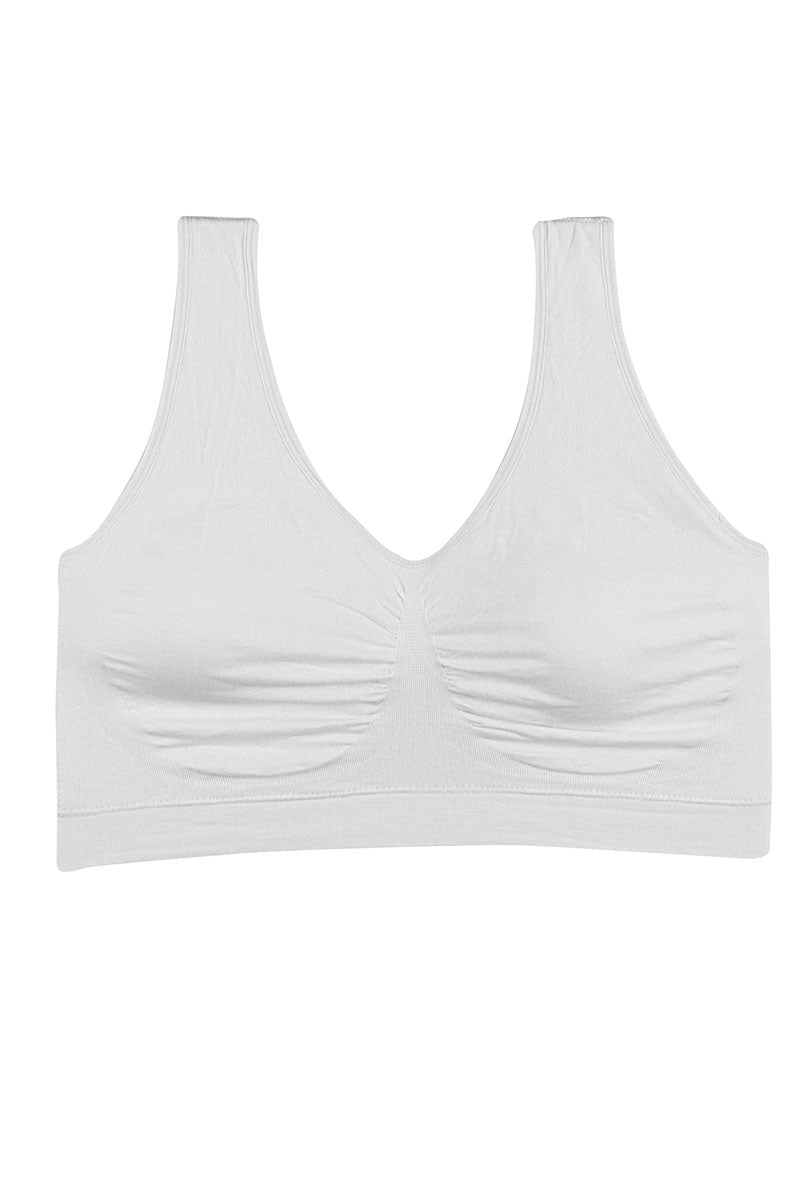 72147 6 Piece Breathable Microfiber Bra with Padding Seamless Bra