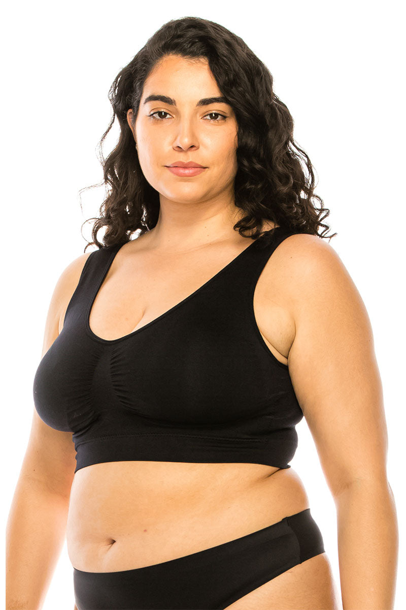 72147 6 Piece Breathable Microfiber Bra with Padding Seamless Magic Bra