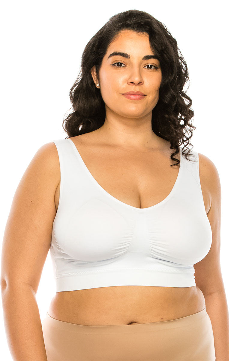 72147 6 Piece Breathable Microfiber Bra with Padding Seamless Magic Bra
