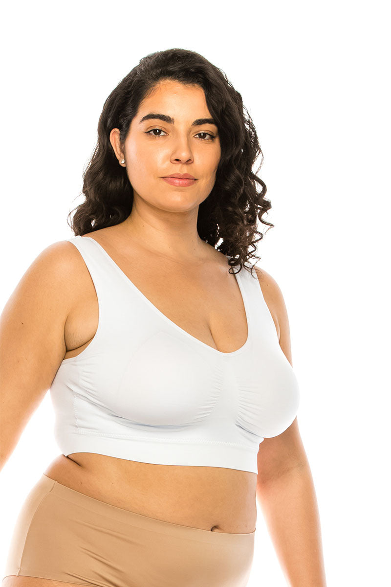 72147 6 Piece Breathable Microfiber Bra with Padding Seamless Magic Bra