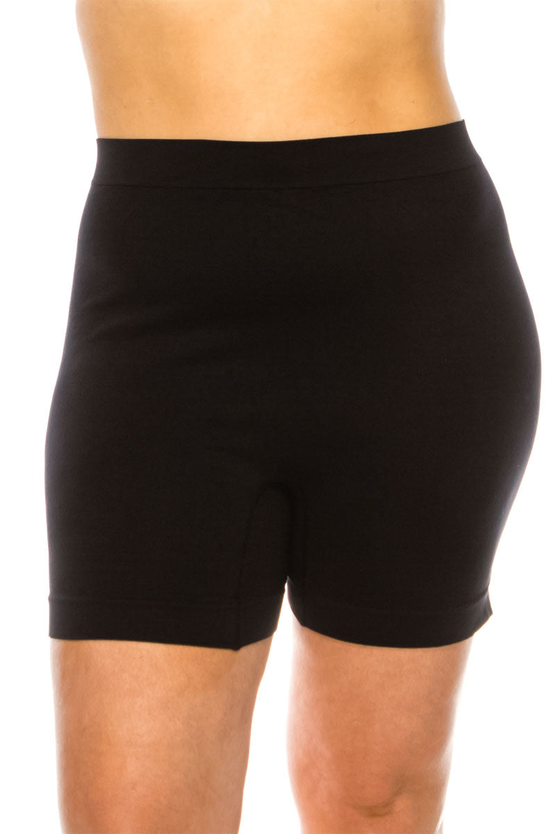 72182 6 Piece Solid Free Size Plus Shorts