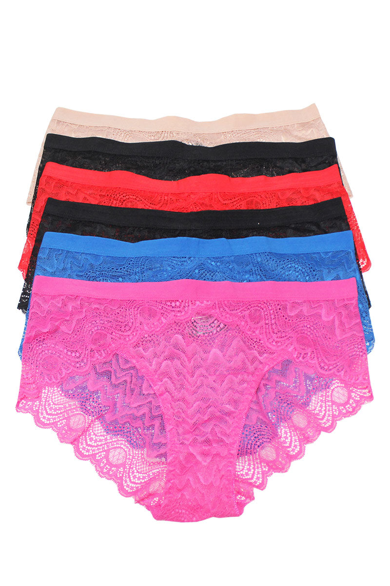 78301M 6 Piece Soft & Comfortable Mesh Panty
