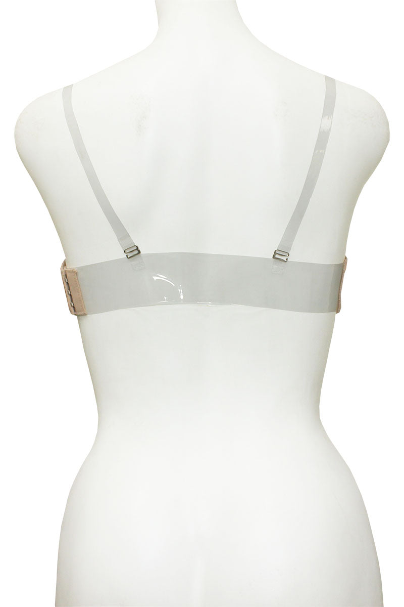78317 12 Piece Clear Removable Straps, Comfortable Fit Clear Back Strap Push Up Demi Bra