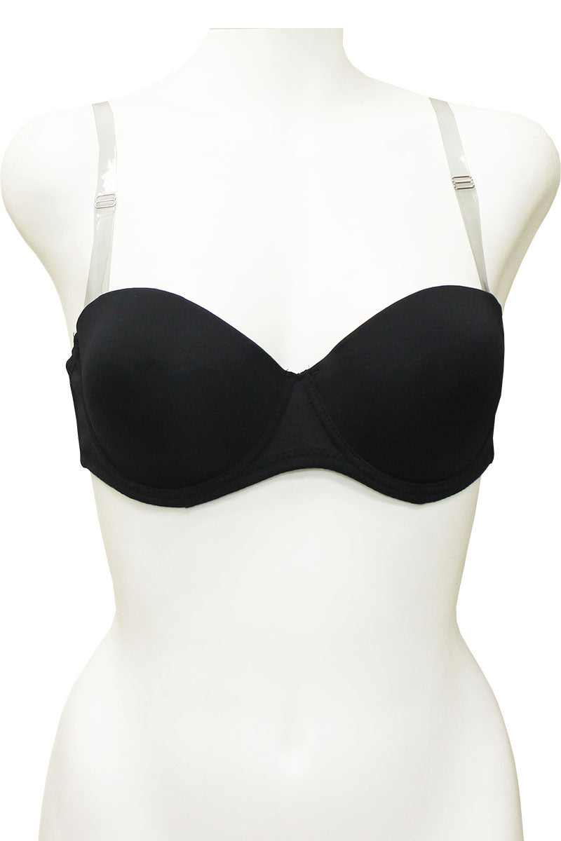 78317 12 Piece Clear Removable Straps, Comfortable Fit Clear Back Strap Push Up Demi Bra