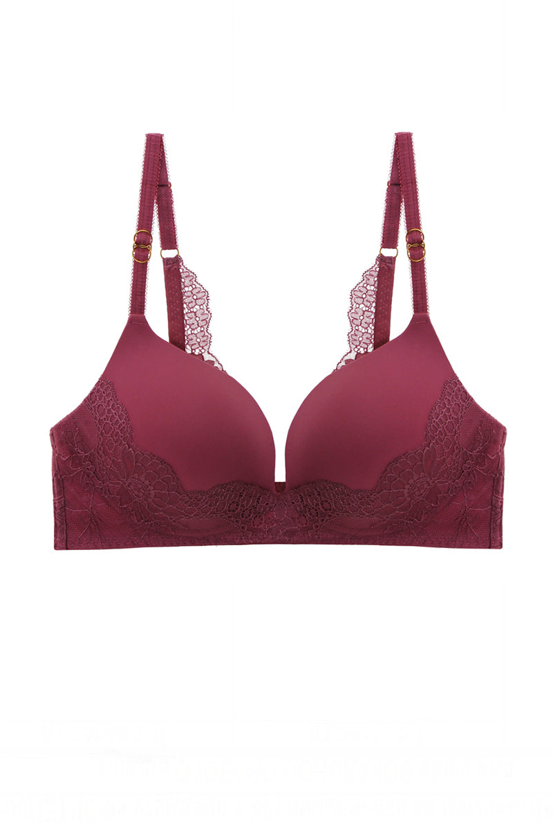 89143 12 Piece Solid/Lace Demi B/C Bra – Lightly Padded, Wire-Free, Adjustable Straps