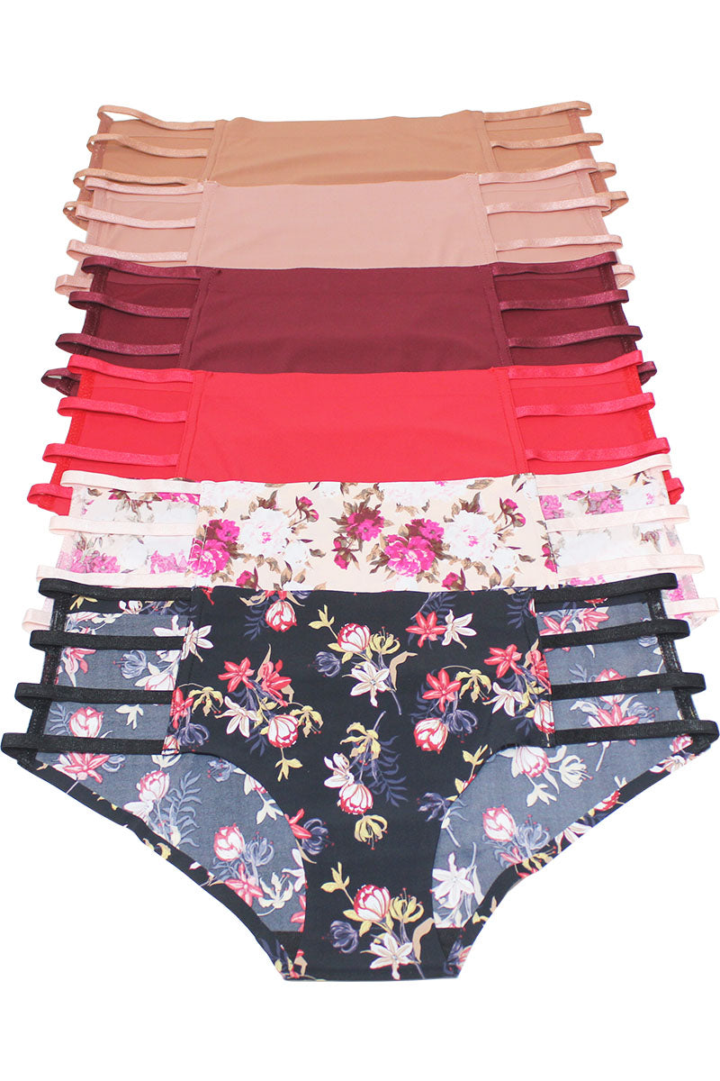 89149 6 Piece Seamless Laser Cut Panty – Mid Rise C02