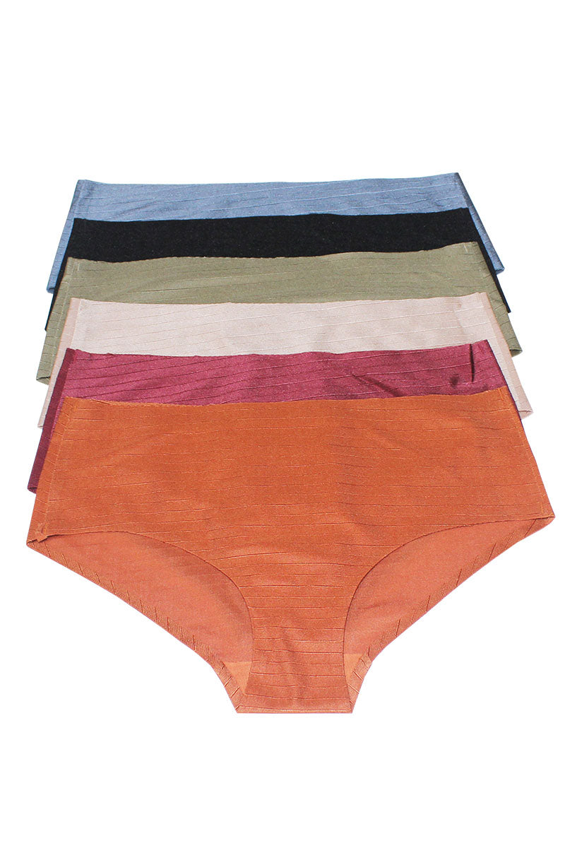 89232 Jacquard Stripe Pattern, 83% Polyamide No Line Solid Laser Cut Panty C02