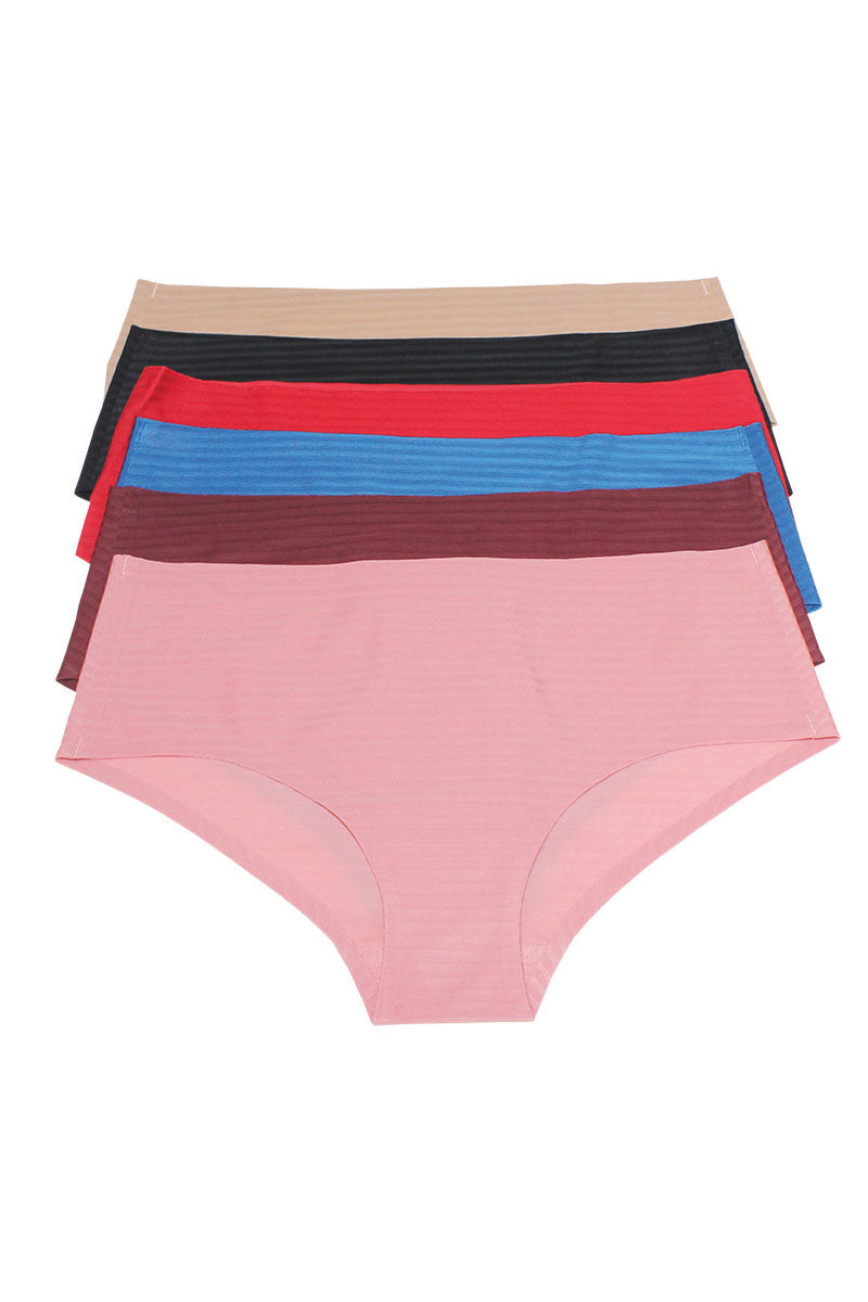 89332 6 Piece Seamless Comfort Solid Laser Cut Panty