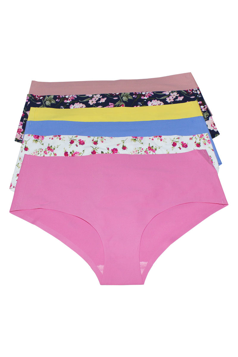 89349 6 Piece Soft and Comfortable Solid Laser Cut Panty