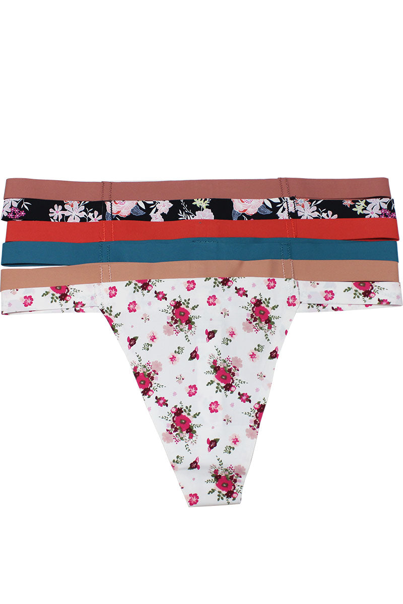 89431 6 Piece Comfortable & Invisible Underwear Seamless Laser Cut Thong