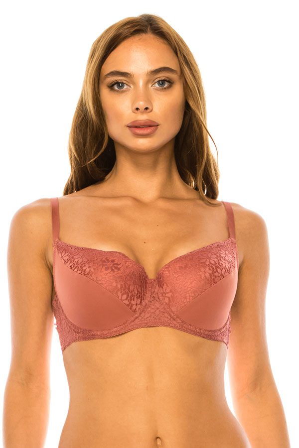 90057 6 Piece Lace Bra B C D DD Cup – Adjustable Underwire Bra C01