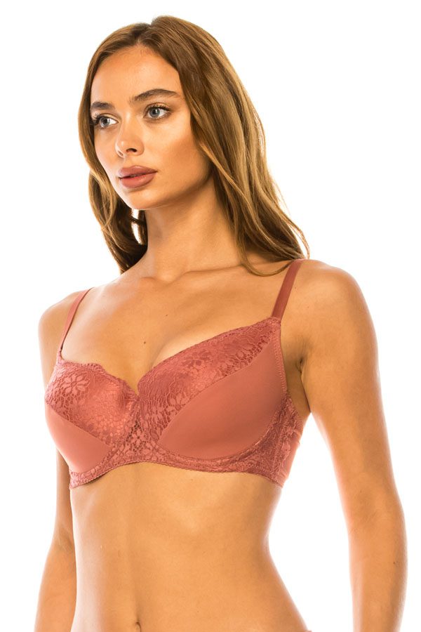 90057 6 Piece Lace Bra B C D DD Cup – Adjustable Underwire Bra C01