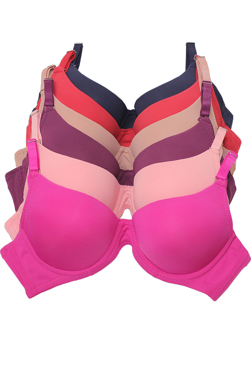 929 6 Piece Underwire | Adjustable, Removable Straps Extreme Push-Up Bra B/C Cup C11
