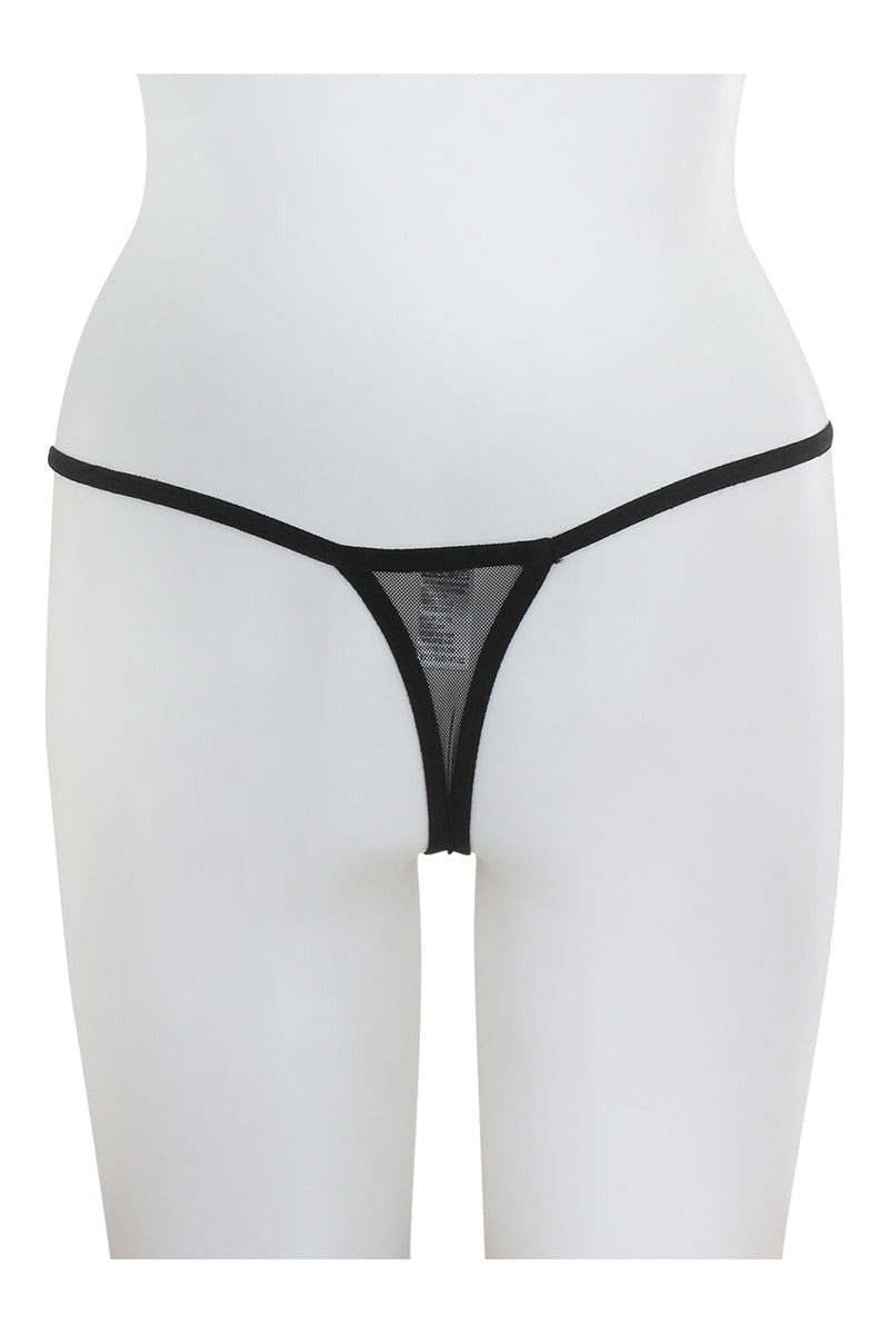 BE141 6 Piece Lace & Elastic Garter Belt with Strappy Detail