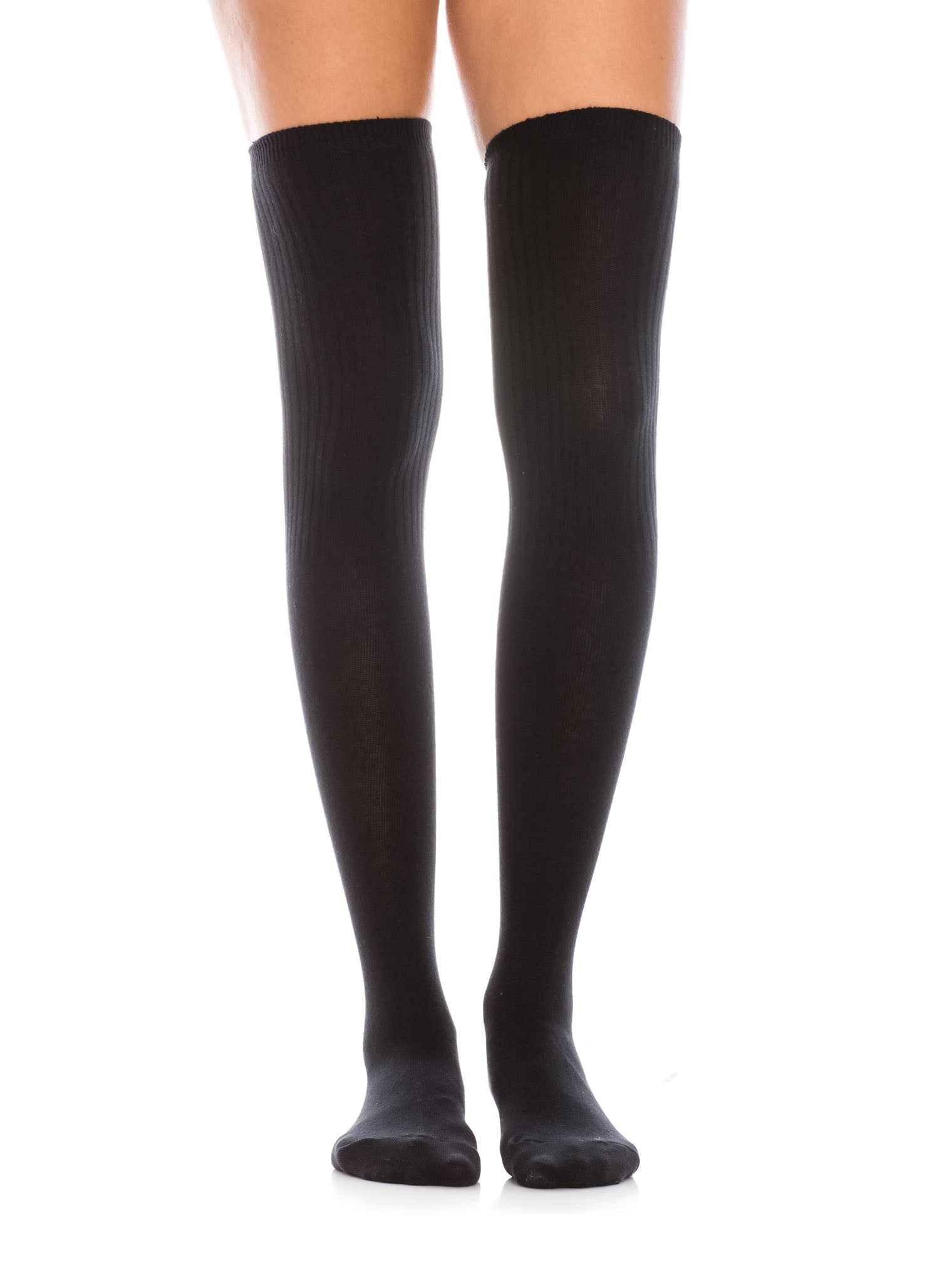 YM43 12 Pairs Soft & Stretchy, Shoe Size 6-9, Made in Korea Over the Knee High Cotton Socks