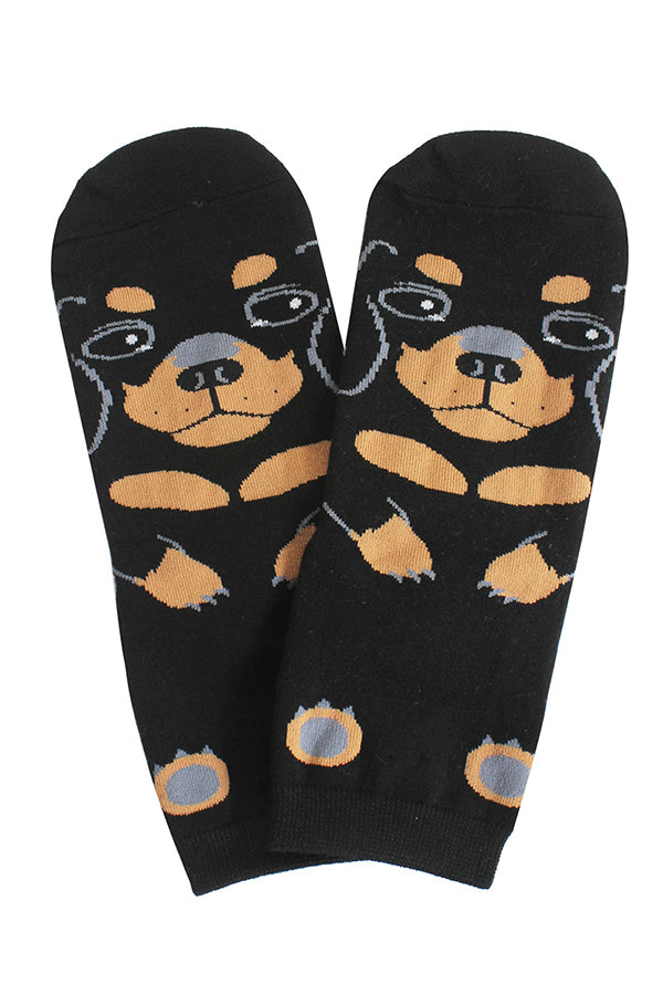YM56 12 Pairs Dog Print Socks