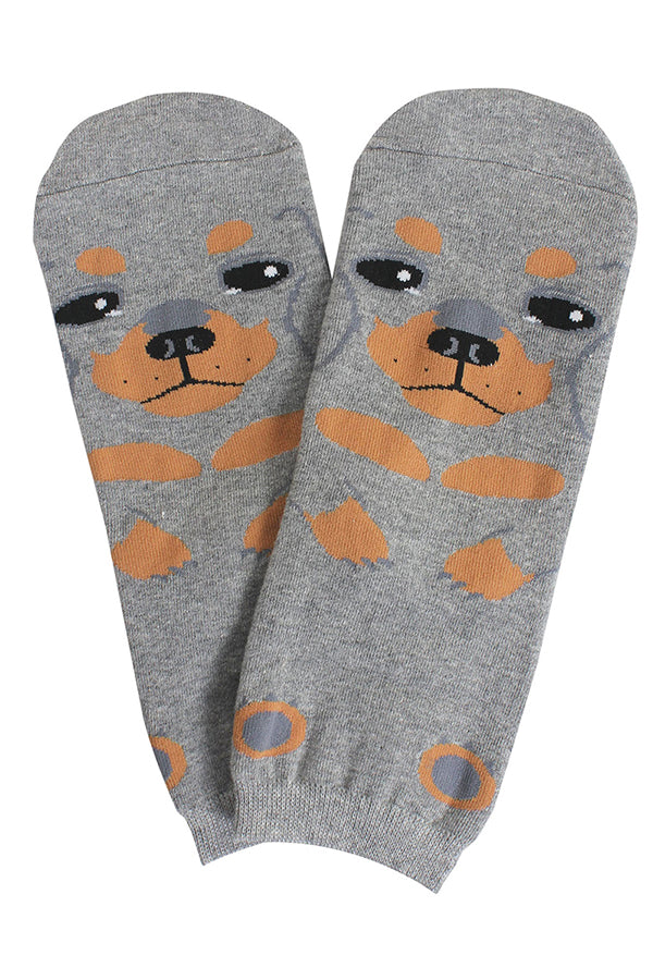 YM56 12 Pairs Dog Print Socks