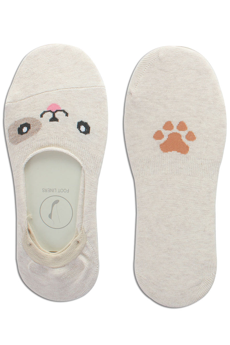YM61 12 Pairs Dog Foot Liners No Show Socks