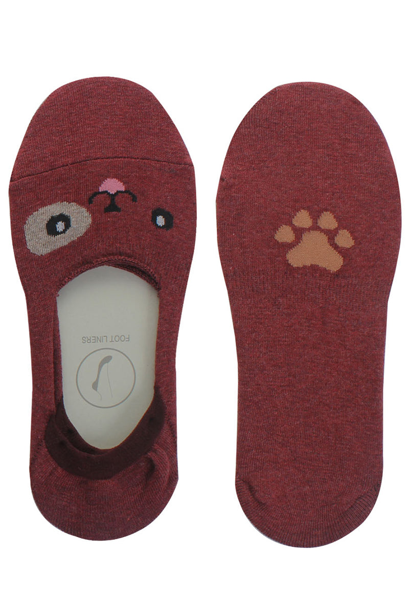 YM61 12 Pairs Dog Foot Liners No Show Socks