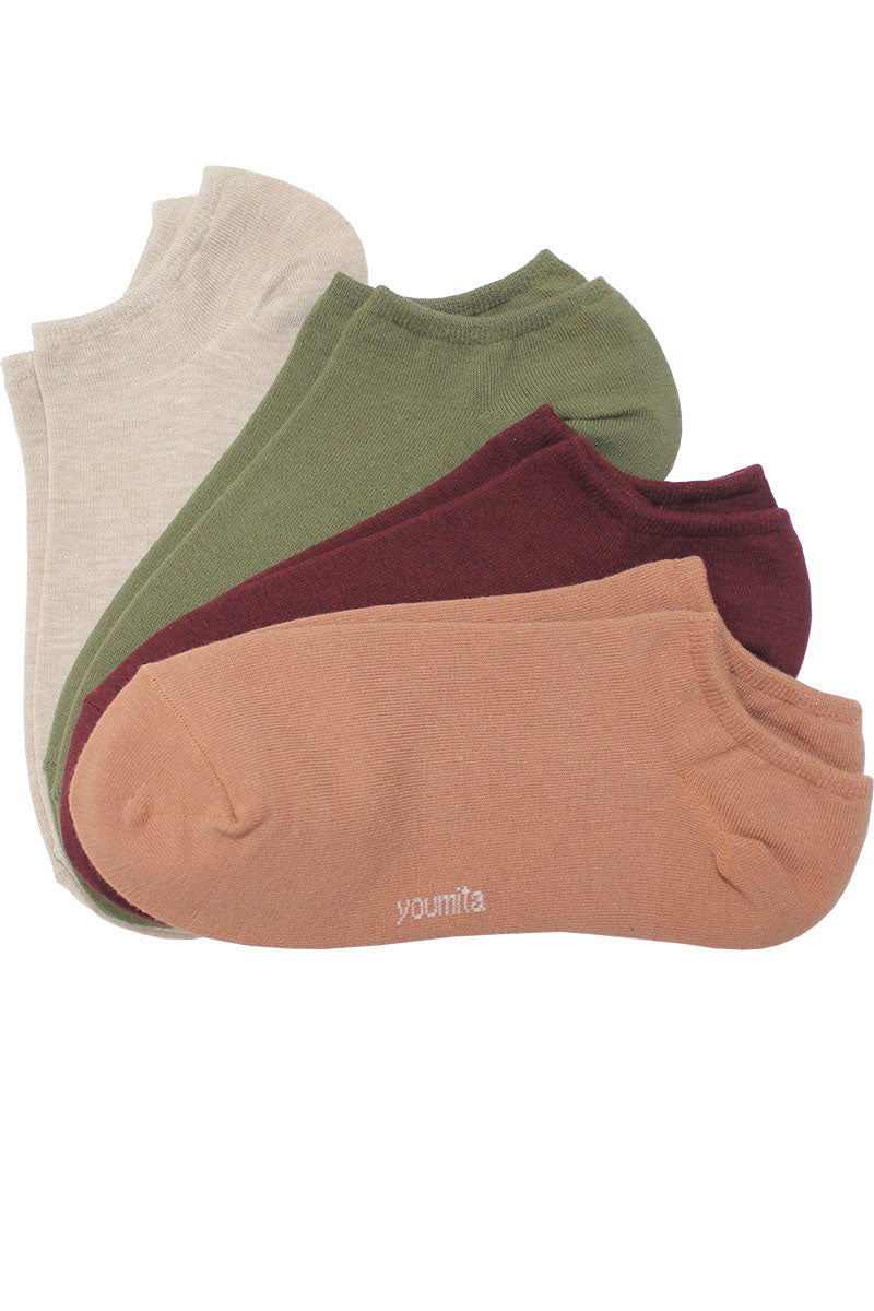 YM80 4 Assorted Color Cotton Socks