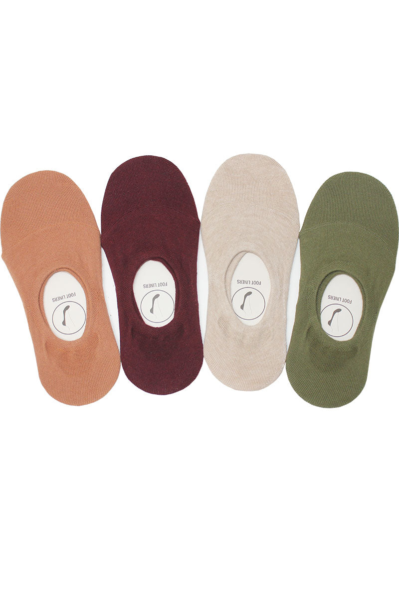 YM81 12 Pairs Women’s Shoe Size 6-9 Assorted Color Cotton Foot Liners