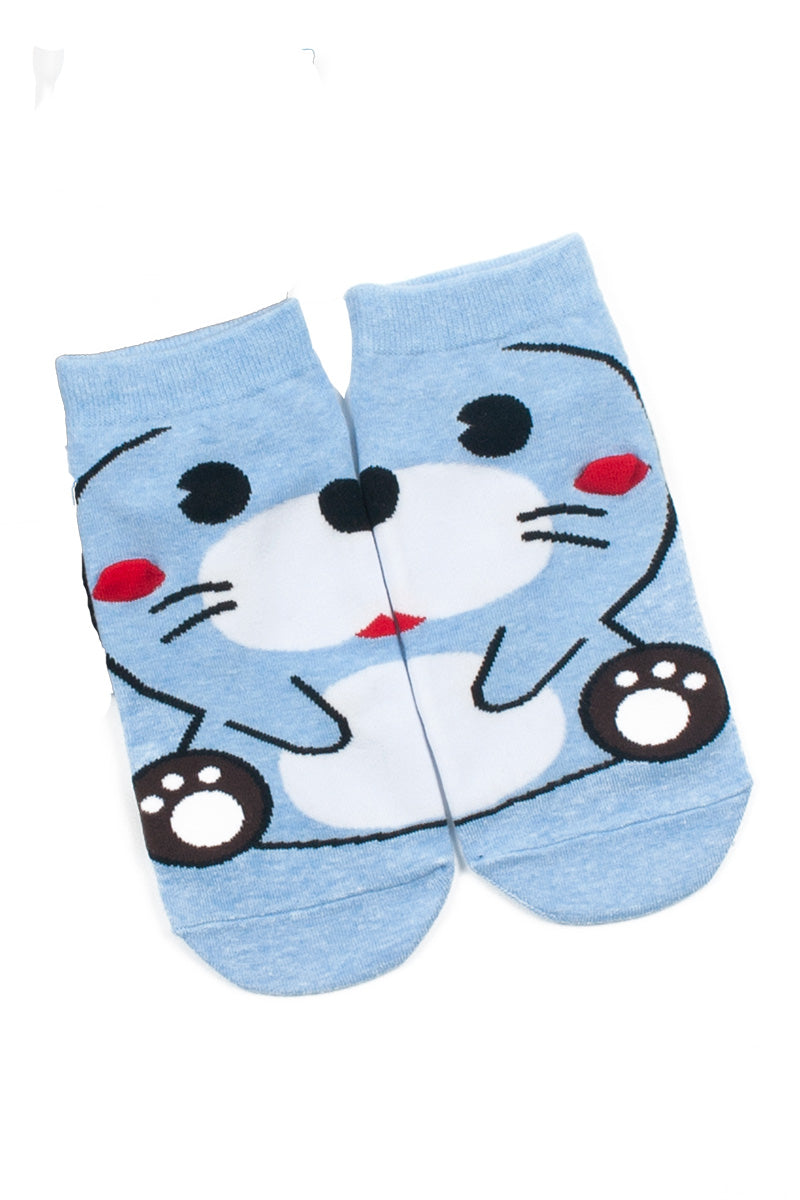 YM72 12 Pairs Cotton Blend, Made in Korea Otter Ankle Socks