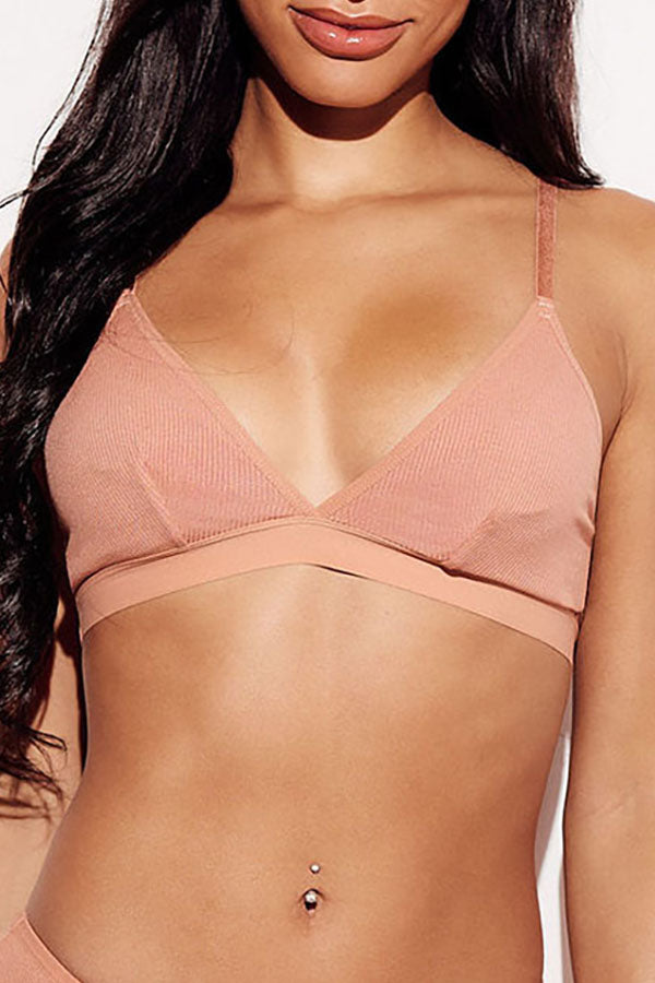 32450 Youmita Women’s Soft Rayon Triangle Bralette – Wire-Free Stretch Bra, 6-Piece Wholesale Prepack, Sizes S–XL