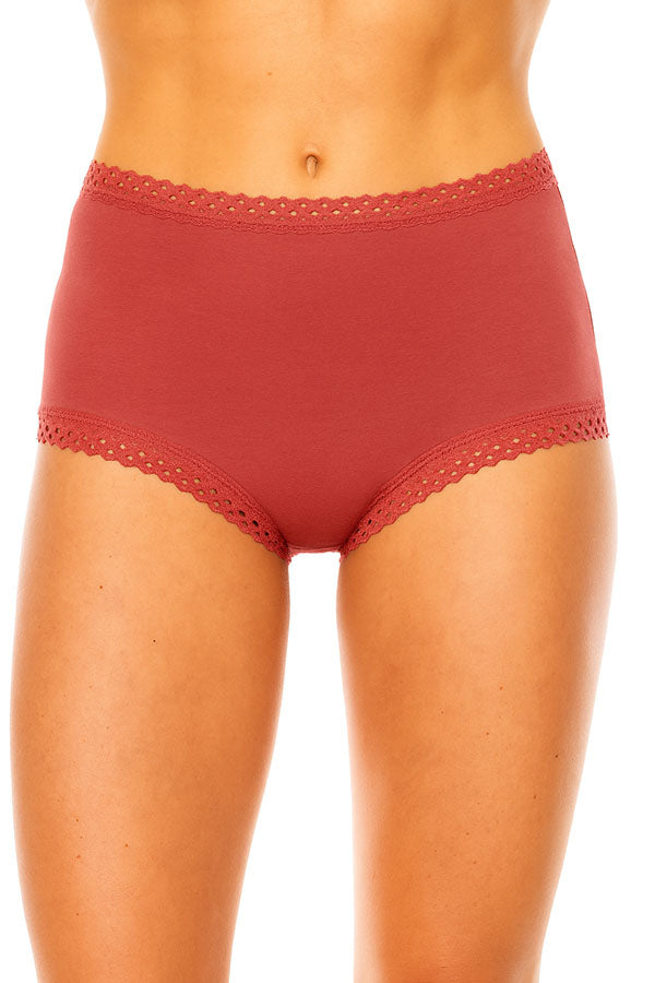 33023 12 Pieces Lace Trim Ultra-Soft & Comfortable, Rayon Blend Brief C02