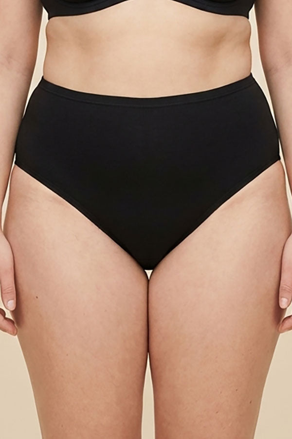 33521 High Waist Thong Panty – Soft Lightweight Nylon Spandex – Regular & Plus Size