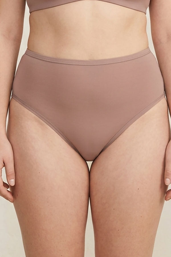 33521 High Waist Thong Panty – Soft Lightweight Nylon Spandex – Regular & Plus Size