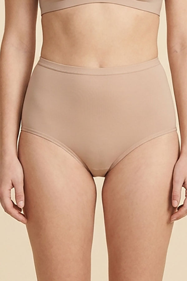 33538 High Waist Brief Panty – Soft Lightweight Nylon Spandex – Regular & Plus Size