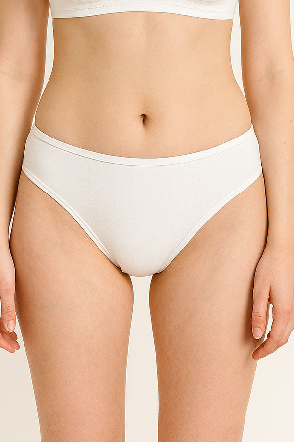 33557 12 Pieces Soft Cotton Blend, Elastic Band, Comfortable Fit Panty