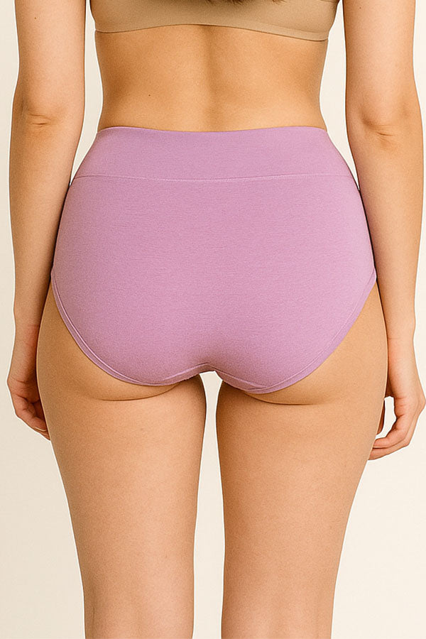 33567 Women’s High Waist Full Coverage Brief Panty-12pcs-Wholesale