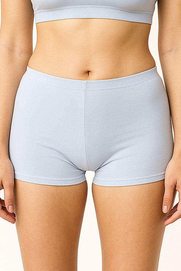 33573 6 Pieces Cotton Stretch Blend, Everyday Comfort Junior shorts