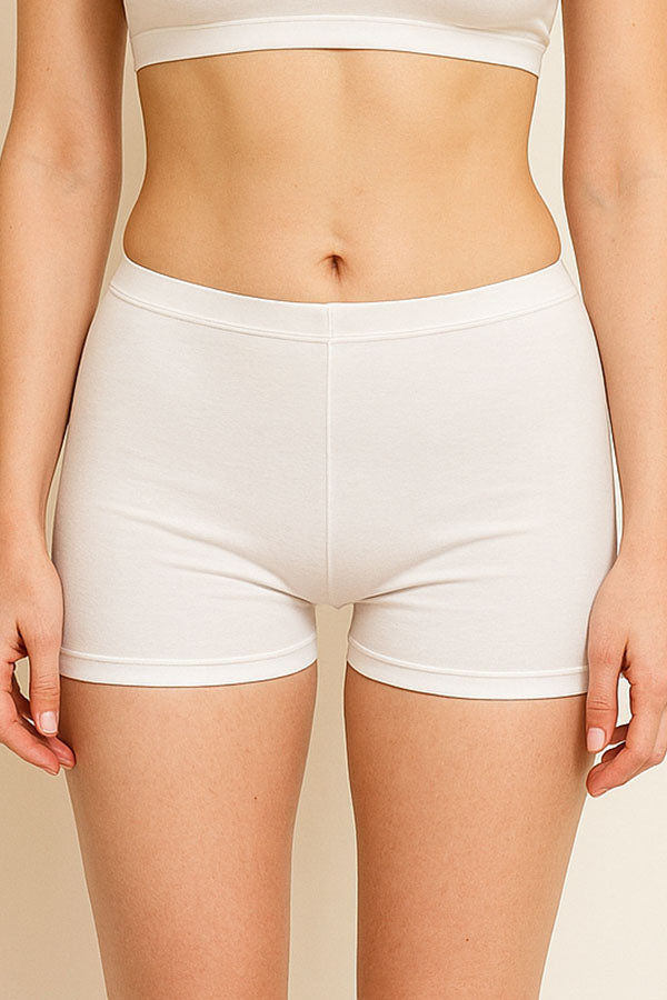 33573 6 Pieces Cotton Stretch Blend, Everyday Comfort Junior shorts