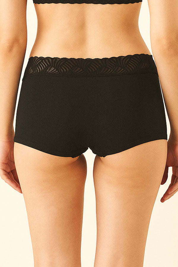 33585 Women’s Super Soft Boyshort Panties w/ Lace Waistband | 12pcs Prepack (Assorted) | Wholesale