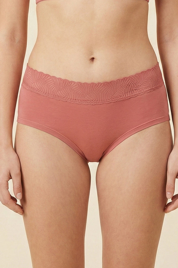 33586 Women’s Super Soft Bikini Panties w/ Elastic Lace Band | 12pcs Assorted Prepack | Wholesale Underwear