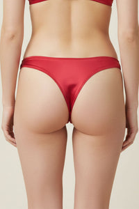 33595 Wholesale Women’s Satin Thong Panty – Soft Stretch - 6 Pc Pack