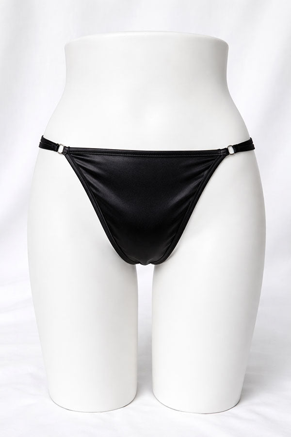 33596 Wholesale Women’s Satin String Thong Panty – Soft Stretch - 6 Pc Pack