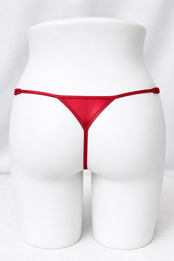 33596 Wholesale Women’s Satin String Thong Panty – Soft Stretch - 6 Pc Pack