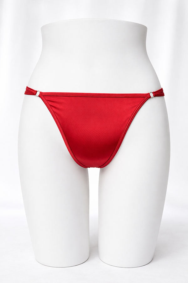 33596 Wholesale Women’s Satin String Thong Panty – Soft Stretch - 6 Pc Pack