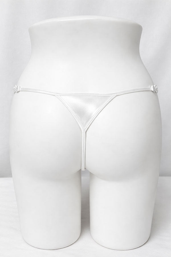 33596 Wholesale Women’s Satin String Thong Panty – Soft Stretch - 6 Pc Pack