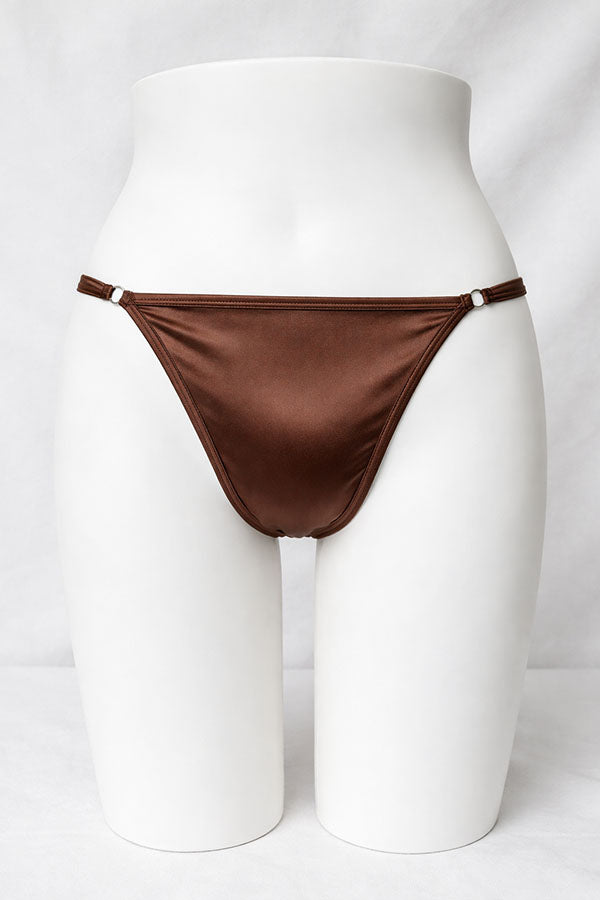 33596 Wholesale Women’s Satin String Thong Panty – Soft Stretch - 6 Pc Pack