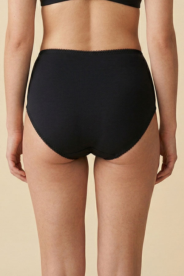 70072 Youmita Cotton High Waist Brief Panties w/ Front Zipper Pocket - 12 pcs