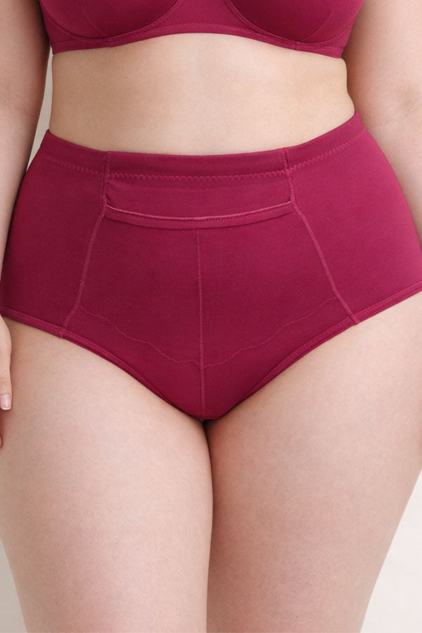 70108 12 Pieces Comfortable Cotton Underwear with Front Center Pocket & Full Seat Coverage Solid Full Brief C01