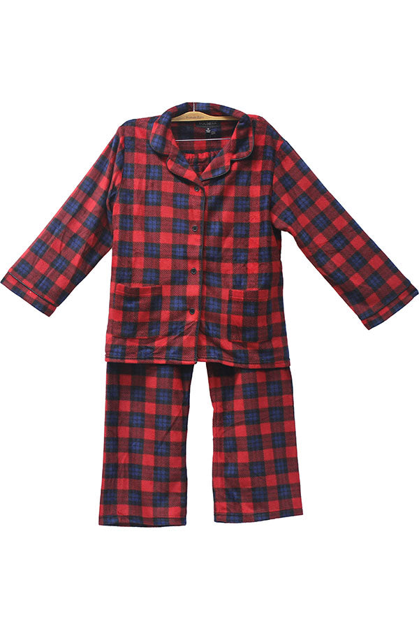 6 Pieces Sleepwear Kids Plaid Pajama Set