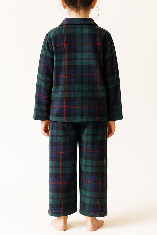6 Pieces Sleepwear Kids Plaid Pajama Set