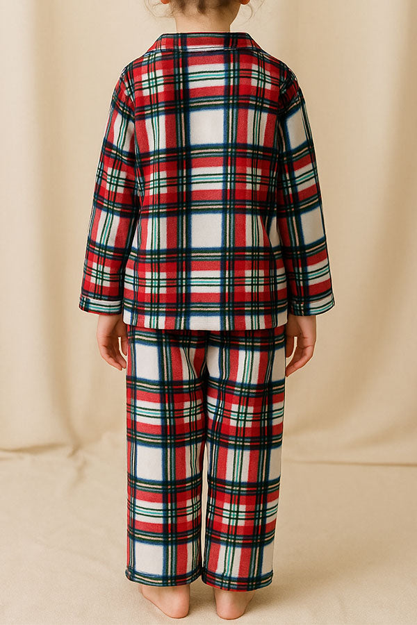 6 Pieces Sleepwear Kids Plaid Pajama Set