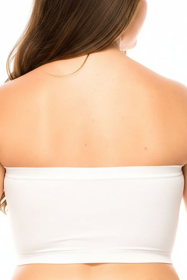 72041 6 Piece Bandeau Bra with Removable Pads – Elastic Band – Regular & Plus Size